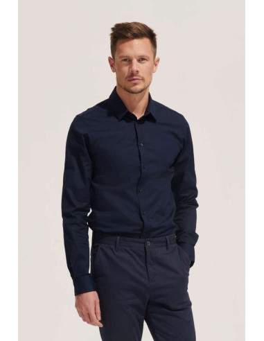 SOL-01426-Mens Long Sleeve Stretch Shirt Blake
